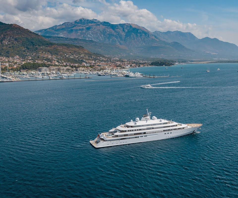 Yacht in Bay of Kotor
