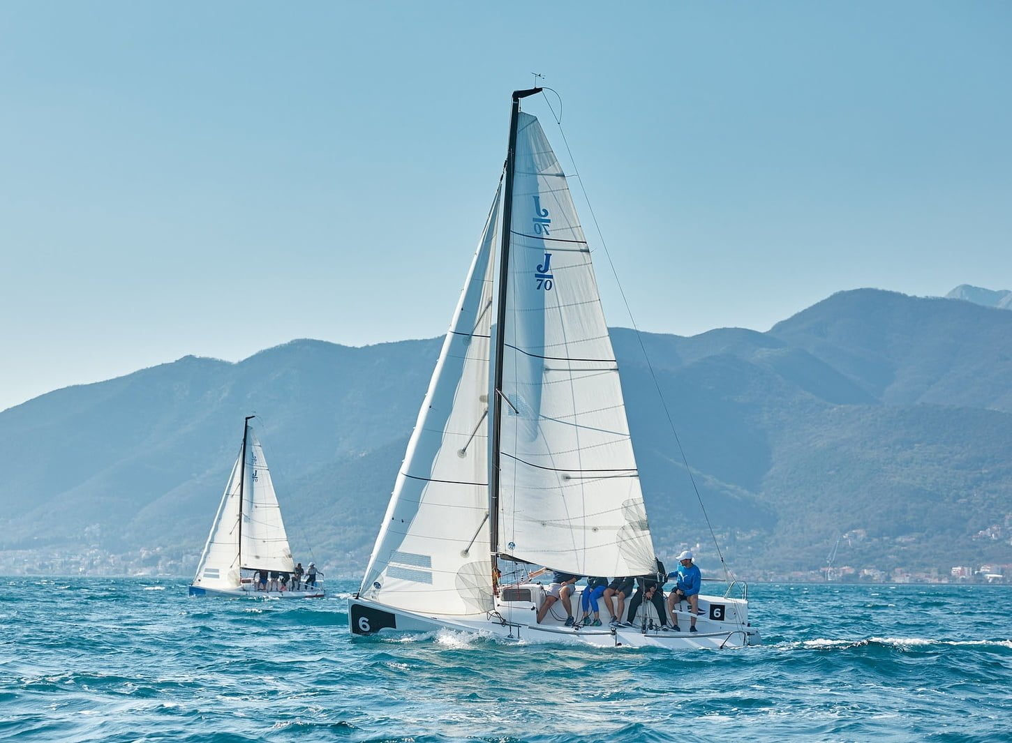 Boats sailing in the Montenegro waters