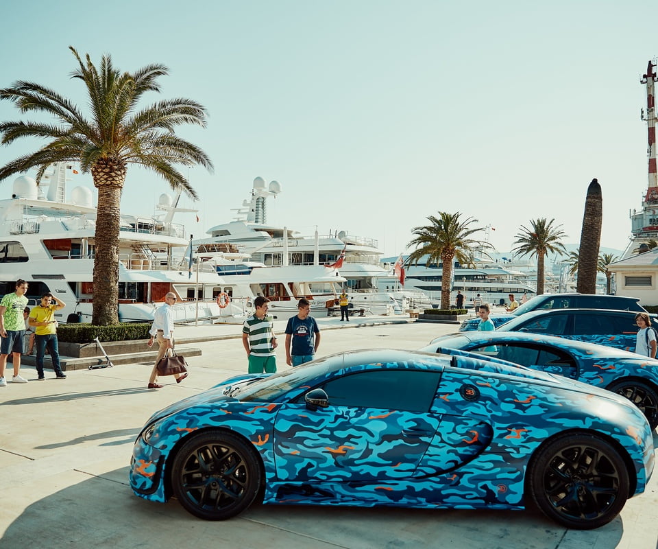 Cars next to Marina at Porto Montenegro