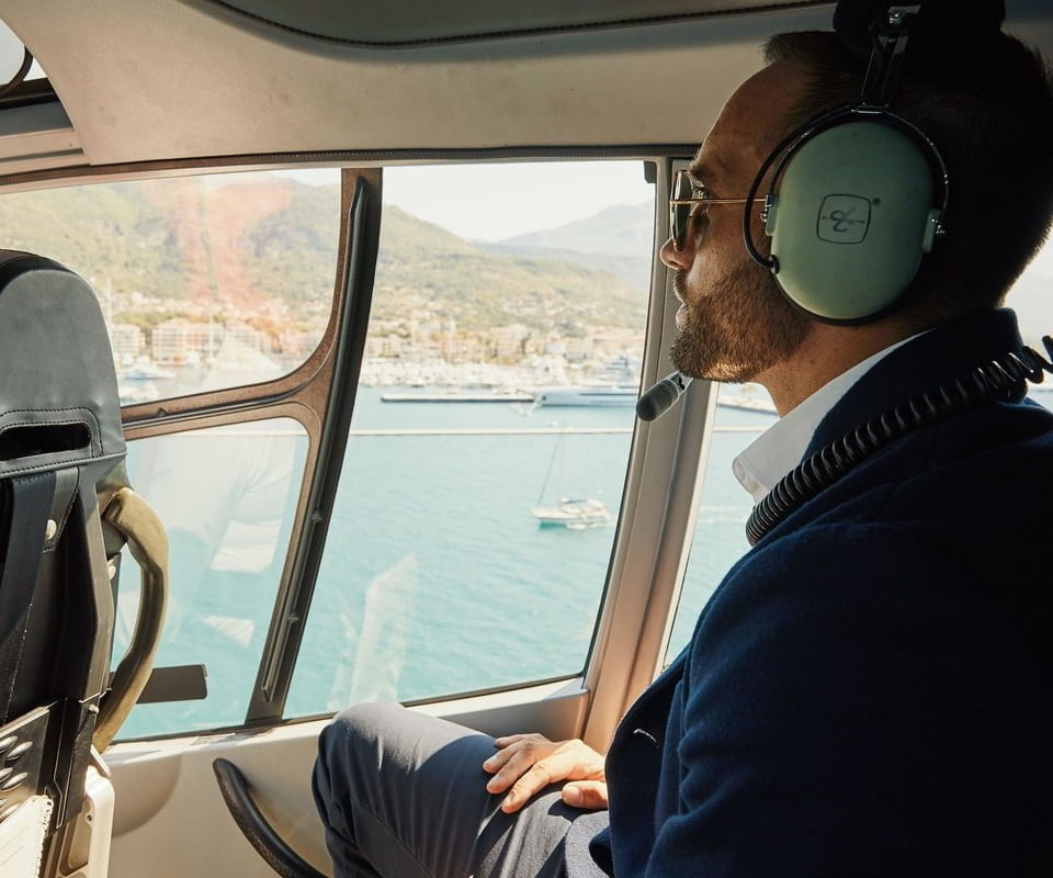 Man in Helicopter Montenegro