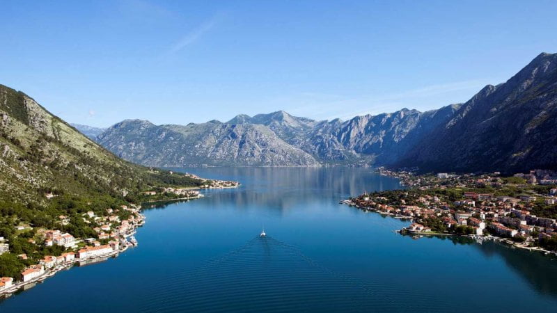 Bay surrounded by mountains