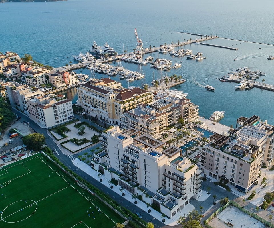 Aerial view of Porto Montenegro