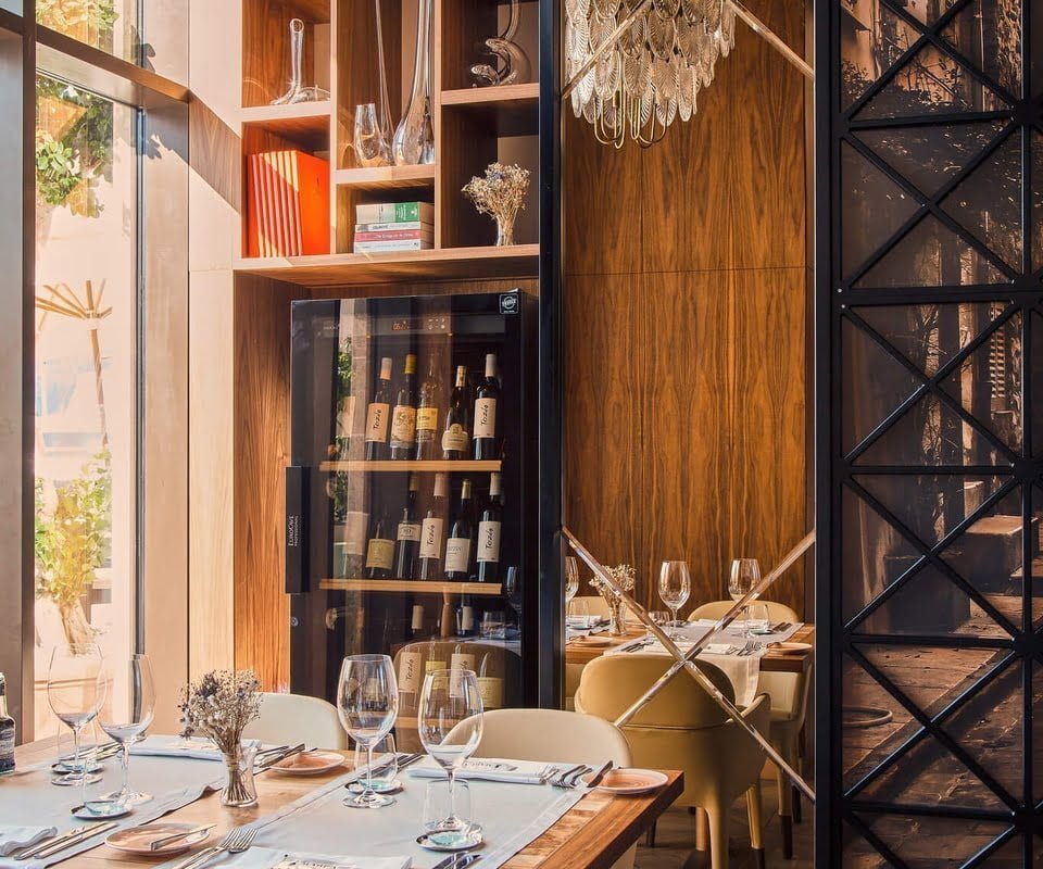 Restaurant table ready for guests