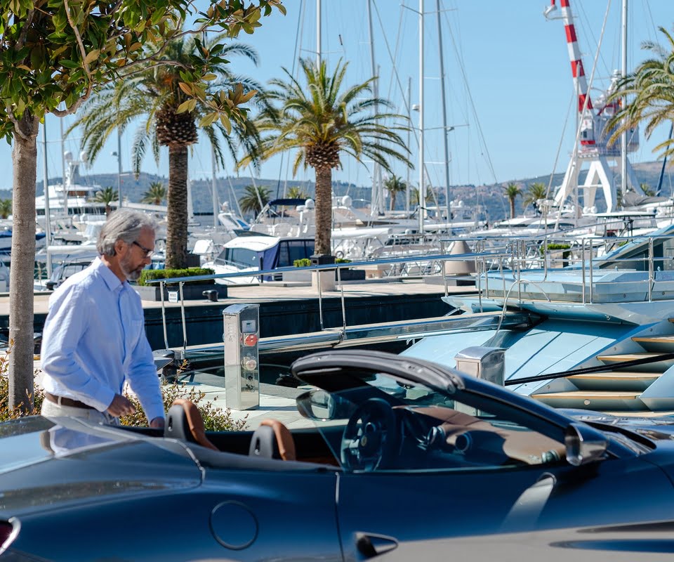 Man arriving in Porto Montenegro