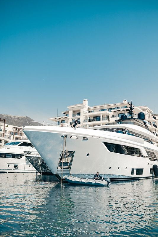 Yacht in marina