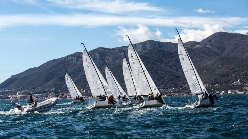 Yachts in the sea