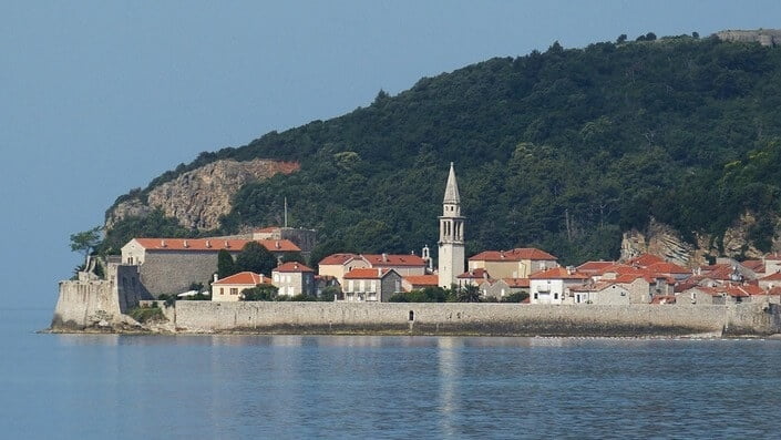 Monument tower in Budva