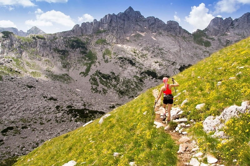 Hiking in the mountain