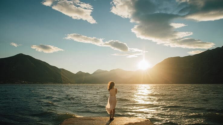 Girl on the seashore