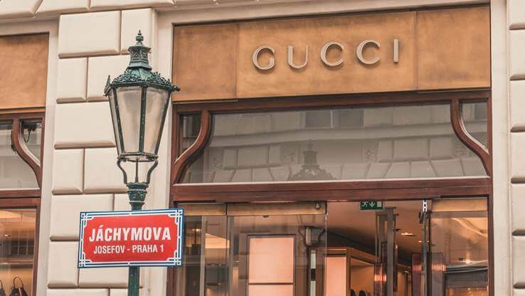 Gucci store on the street.