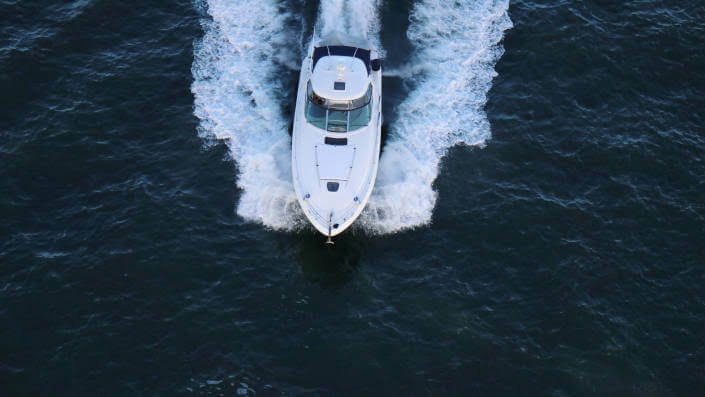 Yacht in speed