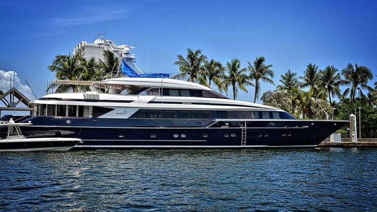 A larger luxury yacht.