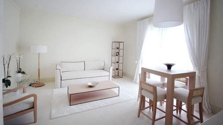 White living room