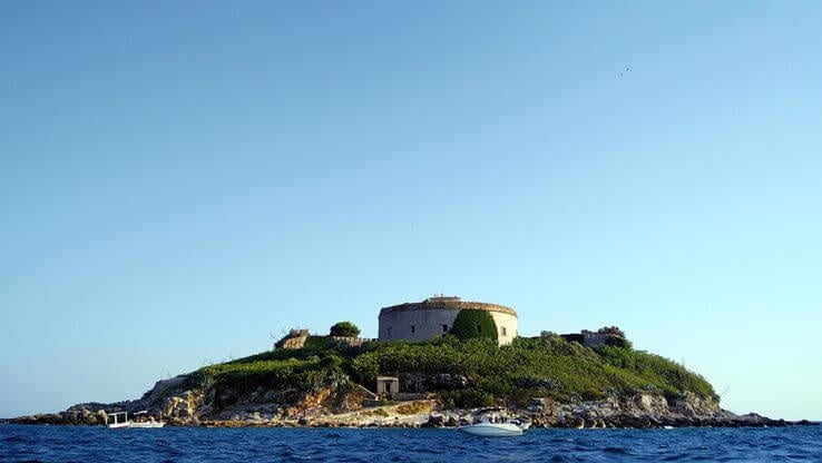 View from the land looking at Gorazda Fortress