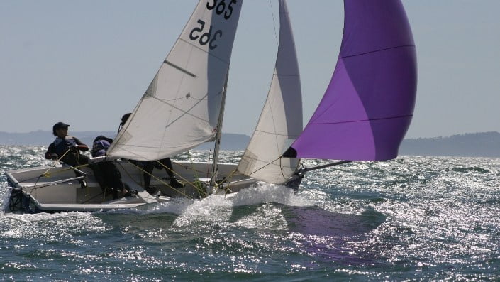 Boat race on the sea
