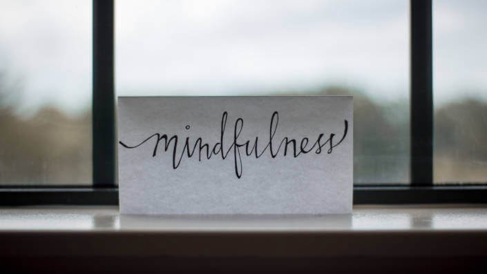 mindfulness noted on paper