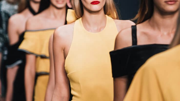 models walking on the runaway
