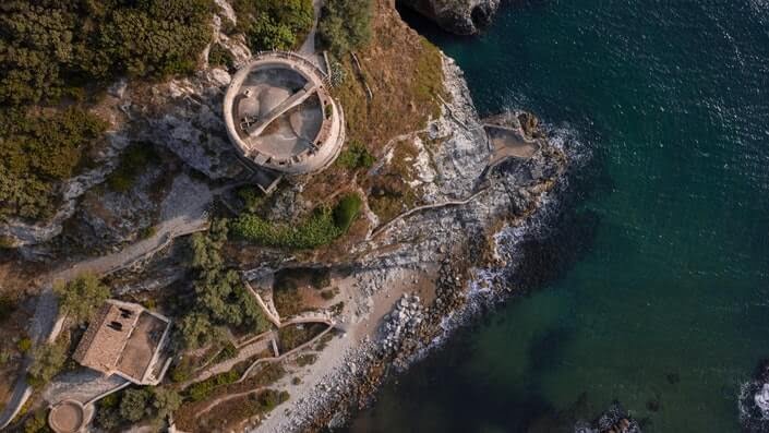 Bird view of Montenegro coast