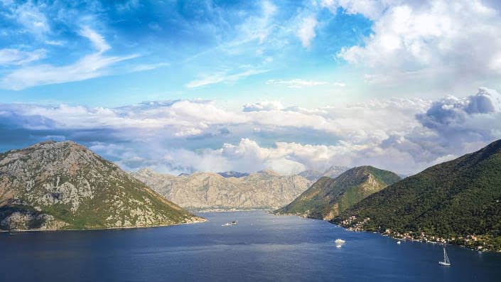 Sea and mountain view