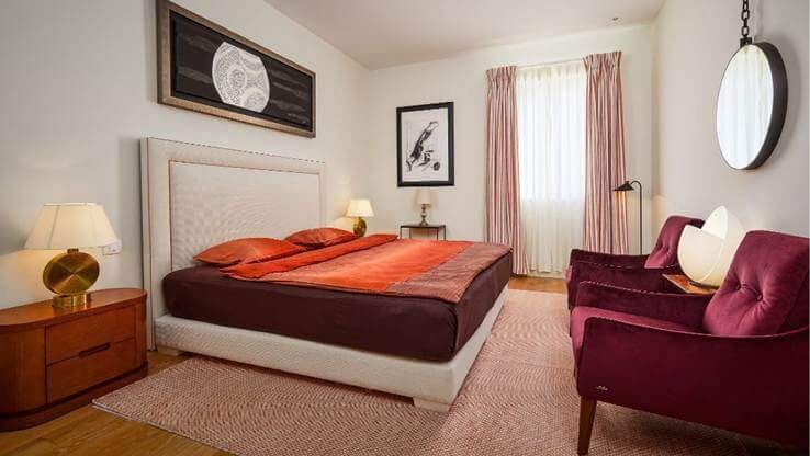 Red bedroom