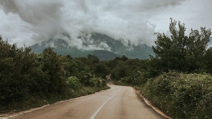 Road to biogradska gora national park