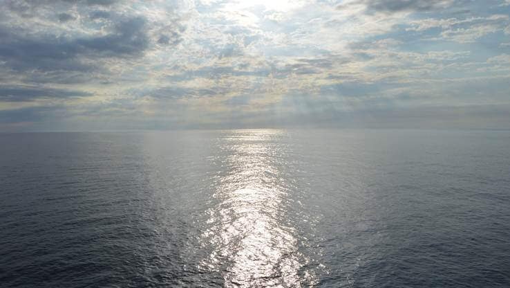 Sun peeking through the clouds