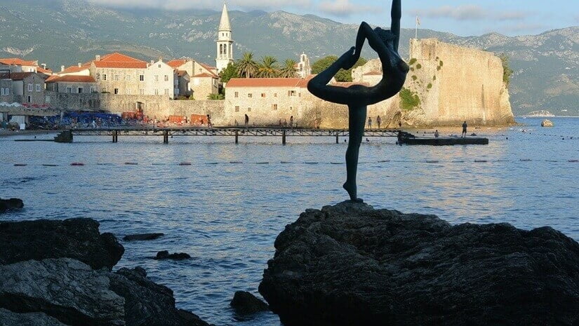 statue on the seashore