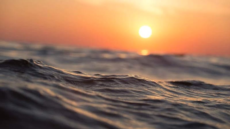 Sunset in the background