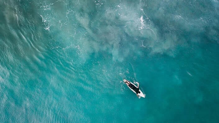 woman swimming in the sea