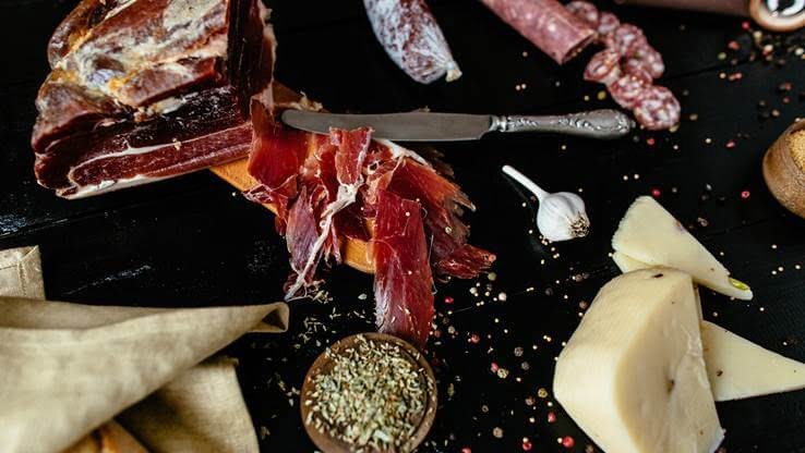 prosciutto and cheese