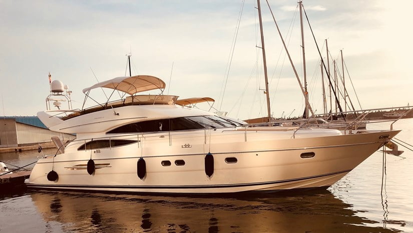 Yacht in the bay