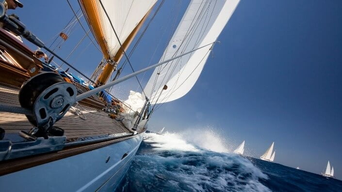 Yacht jump diving holiday