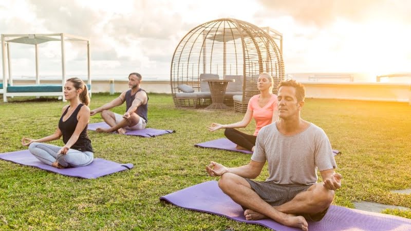 yoga class in nature