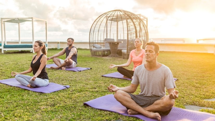 yoga class in nature